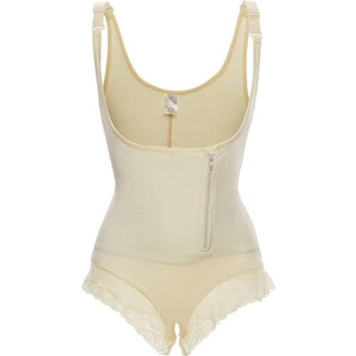 Latex Body Shaper Bodysuits Zipper Up Shapewear Short Panty Slimming Workout espartilho Jumpsuit Butt Lifter korsett for women