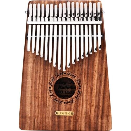 LINGTING K17Y 17-key Portable Thumb Piano Kalimba Mbira Sandalwood Solid Wood with Storage Bag Music Book thumb piano