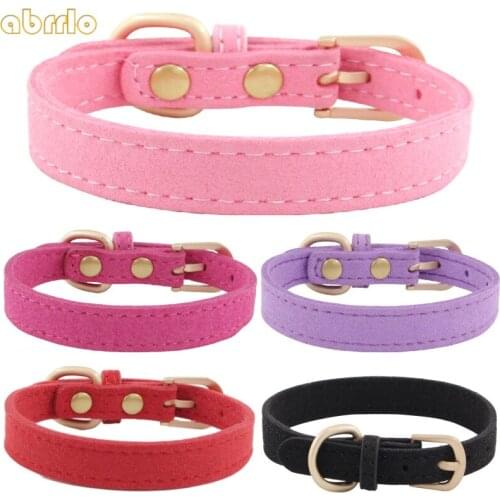 Soft Pet Collars Solid Comfortable Puppy Cat Collars Adjustable Fiber Dog Collars for Small Medium Large Dogs Cats Chihuahua Pug