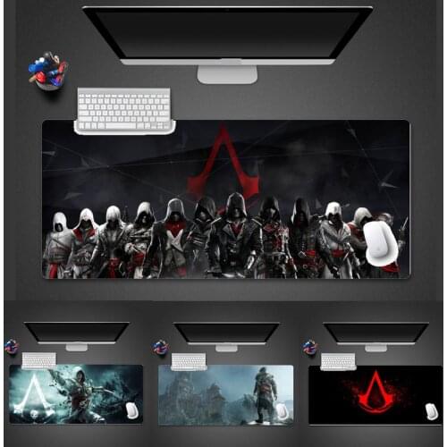 Assassins Game Creedes Office Mice Gamer Soft Mouse Pad Desk Table Protect Game Office Work Mouse Mat pad X XL Non-slip Laptop