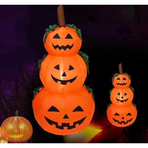 1.2m Pumpkin Lantern Inflatable Model with LED Light for Halloween Ornaments Halloween DIY Decorations Holiday Supplies