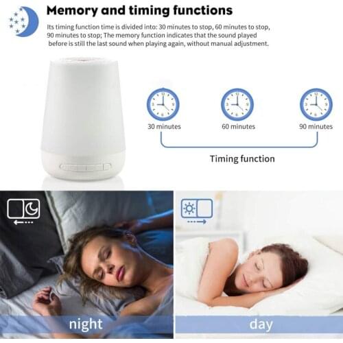 2021 New White Noise Sleep Instrument Infant Sleeping Colorful Night Light Bedside Lamp