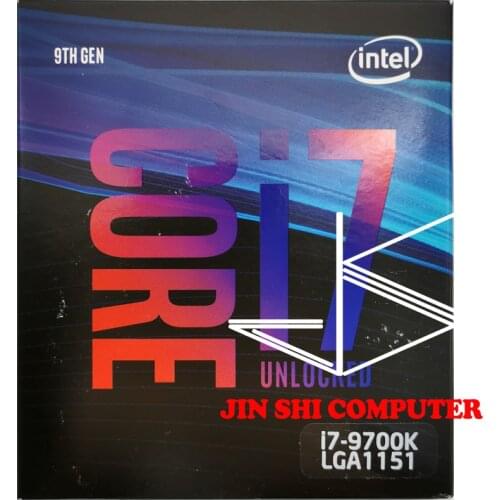 New Original Intel Core Processor Boxed i7-9700K I7 9700K 3.60GHz LGA1151 8-Cores HD VGA CPU free shipping
