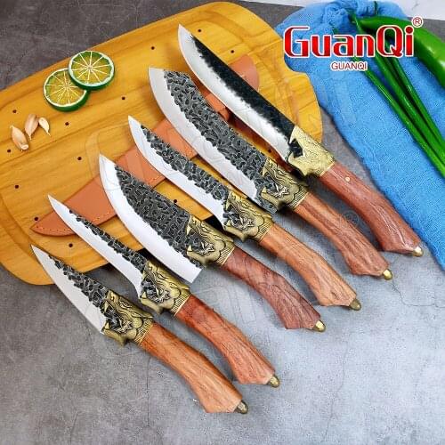 High Carbon Steel Handmade Boning Knives Sharp Meat Cleaver Butcher Fish Knife Camping Tactical Survival Knife Cutting Tools