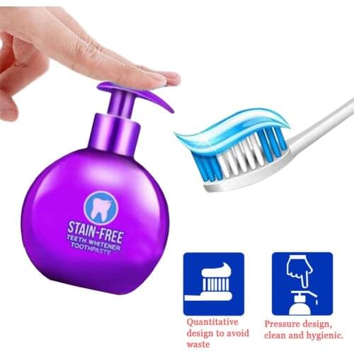 Baking Soda Toothpaste Whitening Stain Remover 220g Press Intensive Toothpaste for Brushing Teeth SANA889