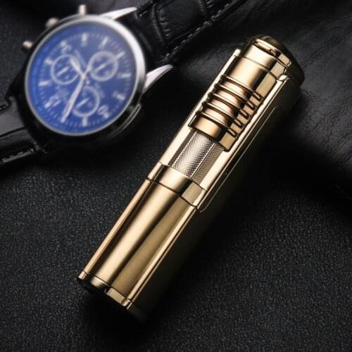 Blue flame Spray Gun Welding Gun High Firepower Inflatable Windproof Lighter Fashion Classic Lgnition Tool Gadgets for Men