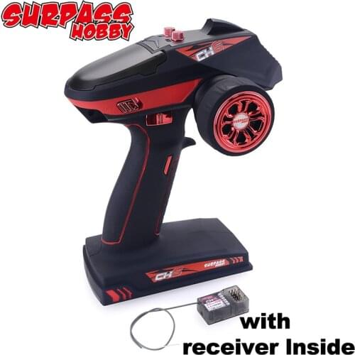 SURPASS HOBBY 1/10 1/8 2.4G Radio Remote Control CH4 CH6 CH5 CH6G Transmitter with X6FG Receiver for RC Car Boat Crawler Axial