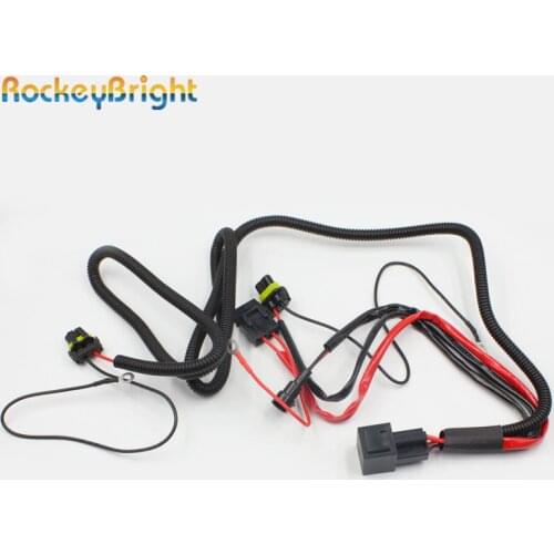 Rockeybright hid xenon bulb extension cable xenon hid kit relay wiring harness H1 H3 H7 H8 H9 H11 9005 9006 conversion kit relay