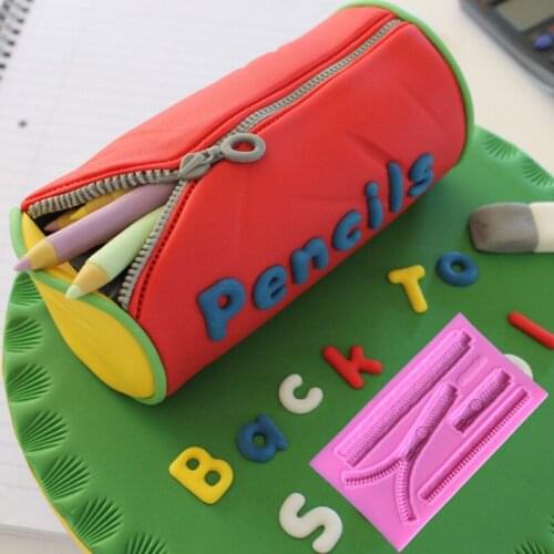 Fondant Cake Zipper Decorations Silicone Mold 17-66