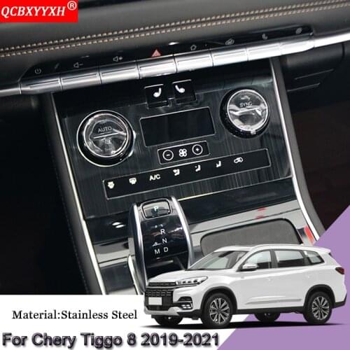 Car Styling Central Control Panel Decorative Frame Sequin Interior Stickers Automobiles Accessories For Chery Tiggo 8 2019-2021