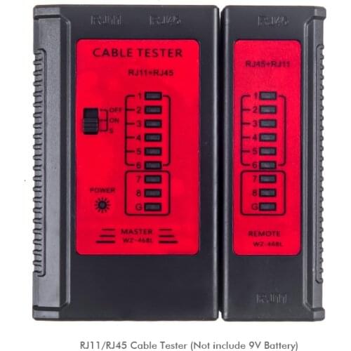 Network / Telephone RJ11 / RJ45 Cable Tester - Upgraded design with Fast/Slow Two Scan Models