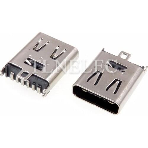 Type-C Connector USB 3.1 Receptacle Quick Charge Data Contact Plug Socket Port 6 Pins Interface Famale Power Jack With Shrapnel