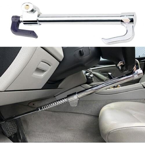 Steering Wheel Lock Portable Hook Shaped Heavy Duty Anti-Theft Steel Clutch Lock Special Three-section Lock for Car Truck Buses
