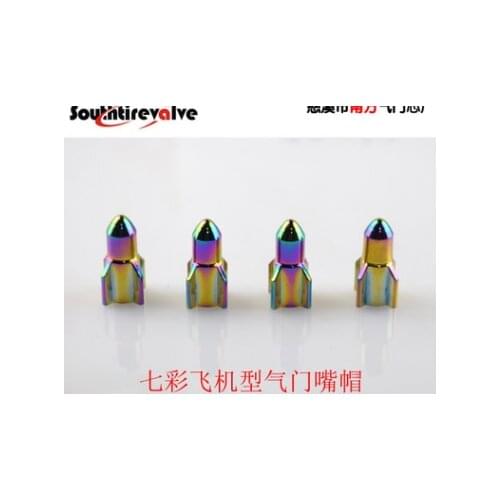 1PC Universal Rainbow Bullet Tip Car Wheel Tyre Tire Valve Stem Air Dust Caps