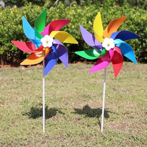 1Pcs Garden Yard Party Camping Windmill Wind Spinner Ornament Decoration Kids Toy