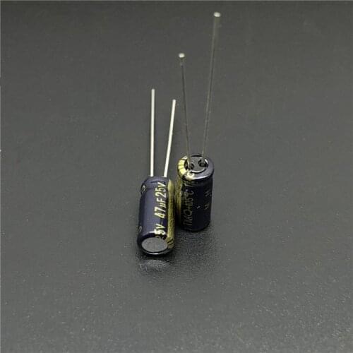 10pcs/100pcs 47uF 25V TMQ Series 5x11mm High Quality 25V47uF Aluminum Electrolytic Capacitor