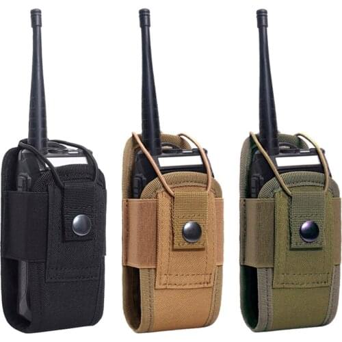 1000D Tactical Molle Radio Walkie Talkie Pouch Portable Interphone EDC Tools Holster Carry Bag for Hunting Camping