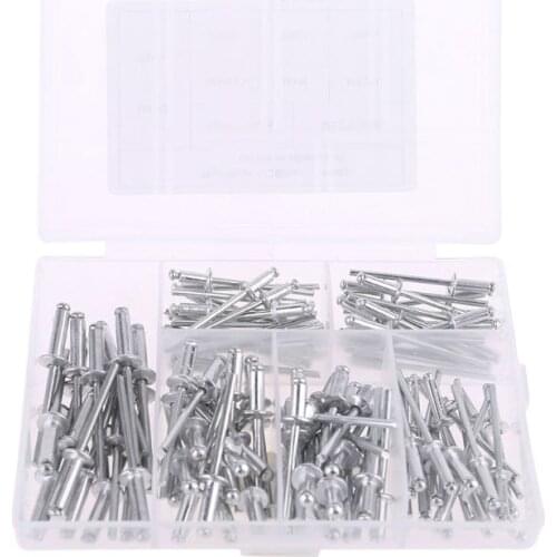 120Pcs/set M3.2*7/9/11 M4*8/10/13 GB12618 Aluminium Blind Rivets Nail Decoration Rivets For Furniture Assortment Kit