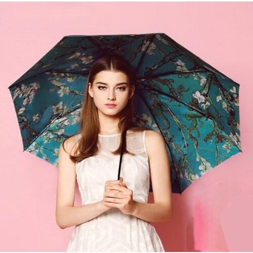 170308/High quality handle/Fine workmanship/Business sunny umbrella/Windproof Ultralight Sun Rain Automatic Folding