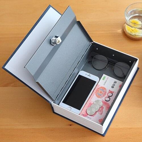 180*115*55mm Mini Simulation Dictionary Book Secret Boxes Security Safe Lock Money Storage Case Safety Change Box with Key
