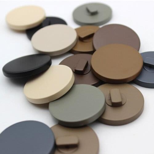 2 Pcs／lot Flat high-foot Spray Paint Buttons for Double-sided Coat Sleeves Decorative Buttons Diy Clothing Accessorie YS201012-5
