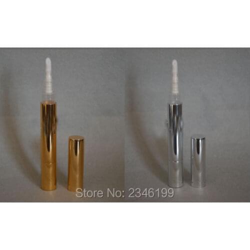 5ML 50pcs/lot High Grade Teeth Whitening Pen, Small Rotation Lip Gloss Pen, Eyelash Growth Liquid Bottle, Aluminum Makeup Pen