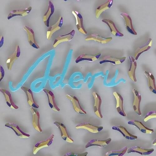 Aderu wave super shiny lead free crystal hot fix rhinestone for nail art ornament garment shoe hat scarf phone car decoration