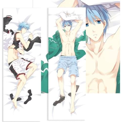 Anime Kuroko Basketball Long Pillow Case Cosplay Kuroko Tetsuya Cushion Cover Hugging Body Peach Skin Pillowcase fashion Printed