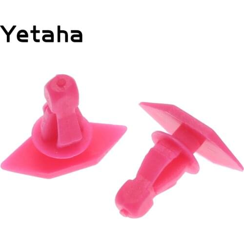 Yetaha 100Pcs Car Weatherstrip Retainer Clip Plastic Auto Fasteners Rivets 6mm Hole For Nissan Pickup Truck Car Styling