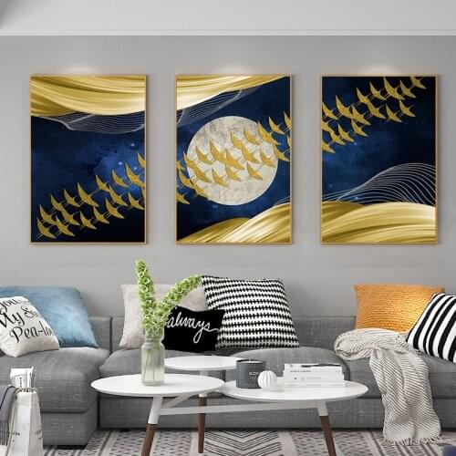 BALLEAY ART 3 Pieces Painting on Canvas Abstract Wall Painting Decor Canvas painting Living Room Decorative Posters and Print