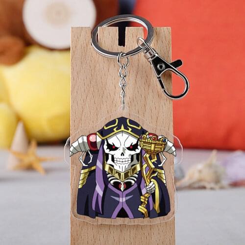 Anime Overlord Momonga Albedo Hamusuke Narberal Gamma Keychain Keyring Toy Halloween Cosplay Keyring Christmas Gift