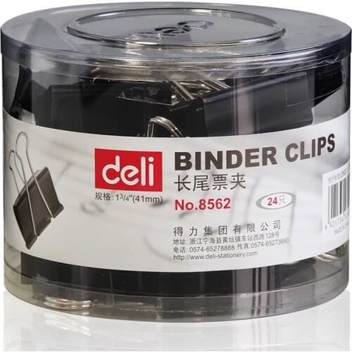 Black long tail ticket holder 8562 large trumpet dovetail 41mm business office ticket holder folder