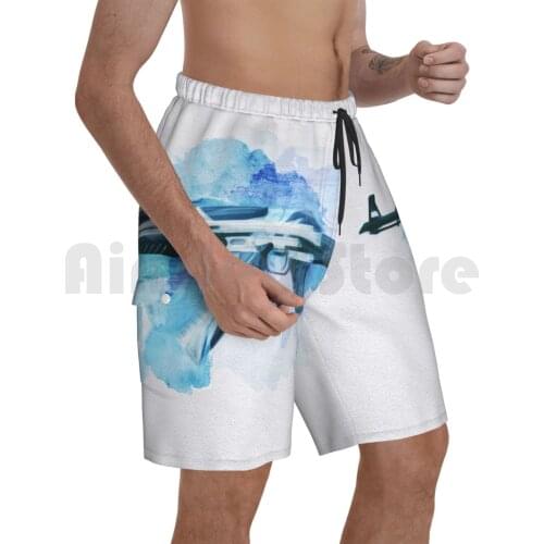 Cs : Go Ak-47 Vulcan Beach Shorts Men Beach Pants Swimwear Cs Go Cs Counter Strike Weapons Video Games Gaming Csgo