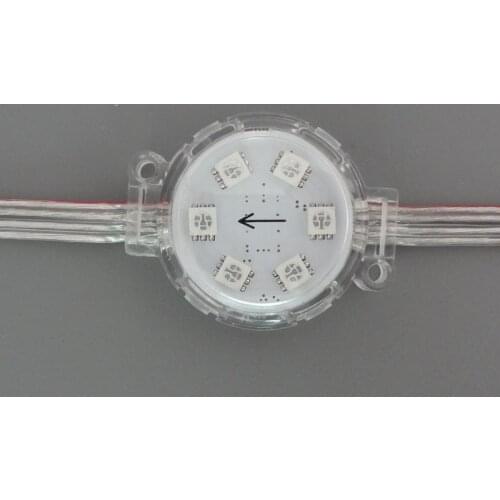 40mm diameter;IP68;24V;UCS1903;addressable led smart module;1.44W;RGB full color;flat clear cover