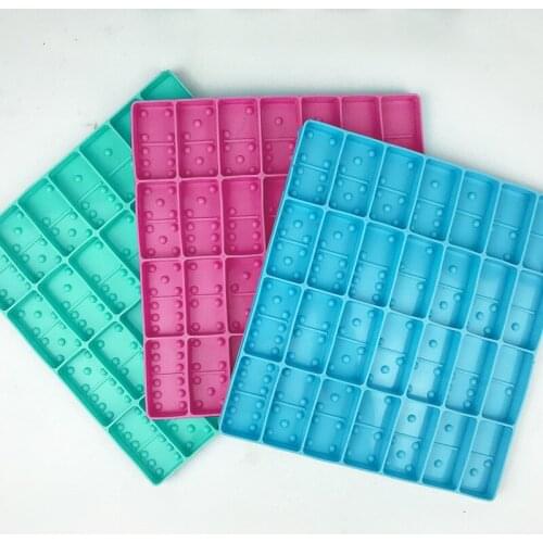 DIY Domino Resin Molds, 1 Set of 28 Cavities Domino Molds for Resin Casting, Domino Double Six Epoxy Resin Molds Silicone Mold