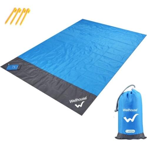 140x210cm Pocket Picnic Beach Mat Sand Free Blanket Waterproof Camping Outdoor Tent Folding Cover Bedding