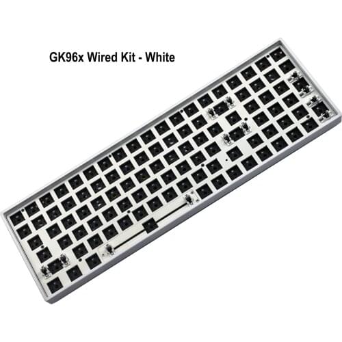 Gk96 GK96x GK96xs Split Space Hot Swappable Programmable Bluetooth Wired Mechanical Keyboard Kit Support RGB Switch leds Type C