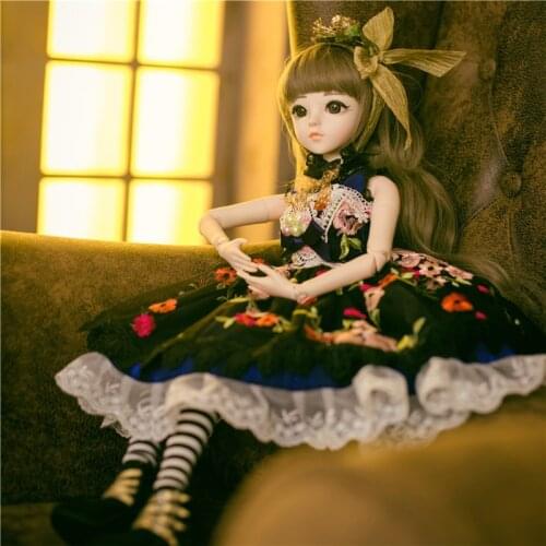 60cm BJD Dolls New Arrival Reborn Dolls With Outfit Elegant Dress Wigs Shoes Hat Makeup Beautiful Dream Girls Toys KD Dolls