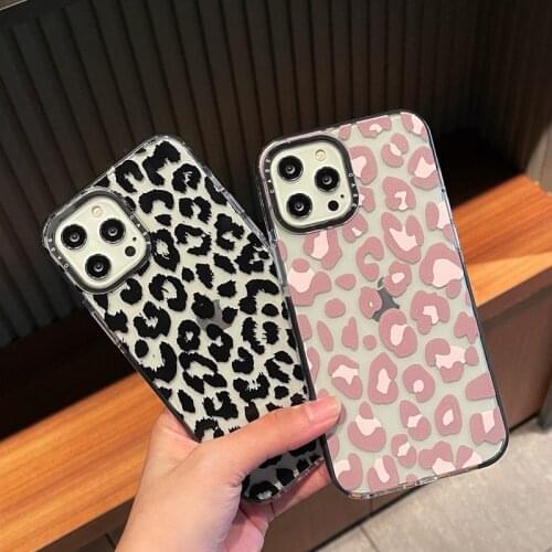 Leopard Print Speckle For iPhone 11 Pro Max 12 Mini XS Max X XR Phone Case For iphone 7 8 Plus SE 2020 Clear Silicone Soft Cover
