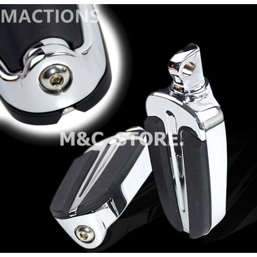 Motocycle Universal Slipstream Foot Pegs Footrests Moto Foot Rest Case for Harley Heritage Softail with Male Mount-style