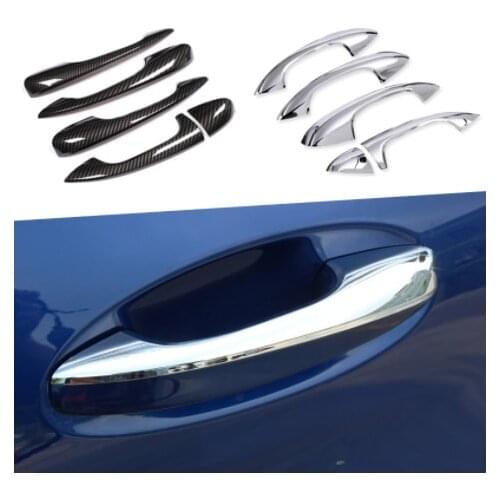 Auto ABS Chrome Exterior Door Handle Cover Trim Sticker for Mercedes Benz C Class W205 GLC X253 E Class W213 Car Accessories LHD