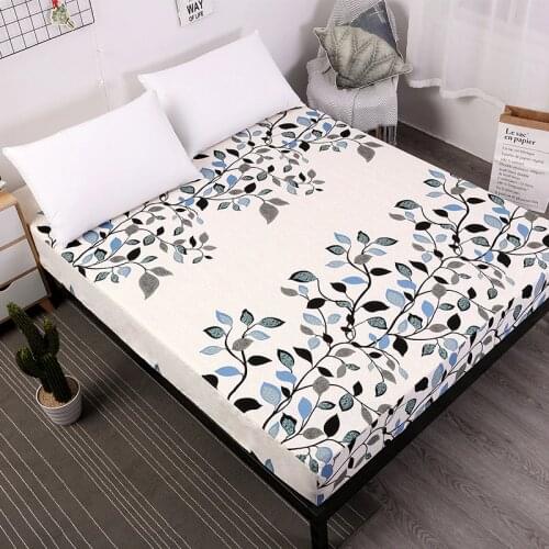 Dreamworld New Coming Fitted Sheet Mattress Cover with All-around Elastic Rubber Band Printed Bed Sheet Hot Selling Bed Linens