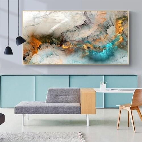 AHPAINTING Home Painting Cloud Abstract Canvas Paintings Wall Art Print Poster For Living Home Room Decoration No Frame