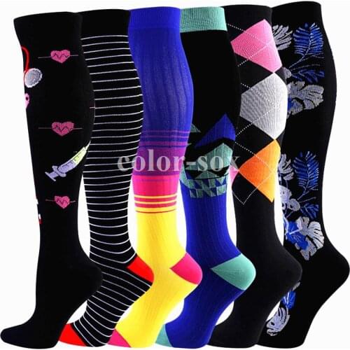 New Compression Socks Men Women Knee High 20-30 MmHg Fit Medical Edema Diabetes Varicose Veins Nursing Running Compression Socks