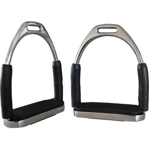 1Pair/2Pcs Saddle Pedals Fence Stirrup Horse Riding Equipment Safety Flexible Anti-Slip Racing Stainless Steel Stirrups Supplies