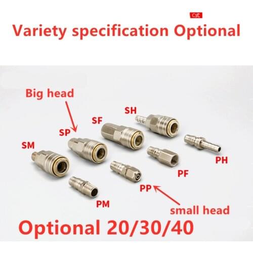 Pneumatic fittings PU Tube C Type Quick connector High pressure Quick Coupling Accessories Gas Pipe Connector for Air compressor