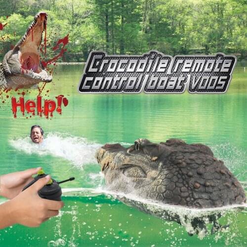 Flytec V005 RC Boat 2.4G Simulation Crocodile Head Animal Decoration Pool Fun Spoof Water Racing Speedboat Remote Control Toys