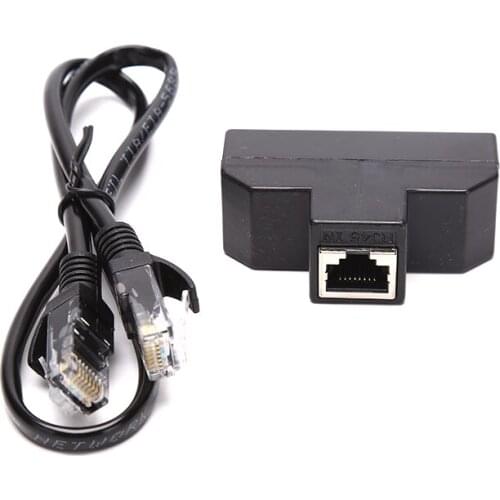 RJ45 To RJ11 Network Cable Splitter Adapter RJ45 Female Splitter Socket Connector Adapter For Phone