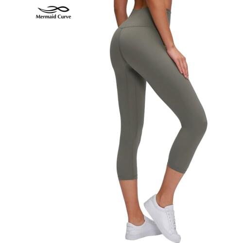 Mermaid curve Yoga Womens Clothes High waist Tight Yoga Pants Capris Yoga leggings Align Crop 23" Pilates Pants