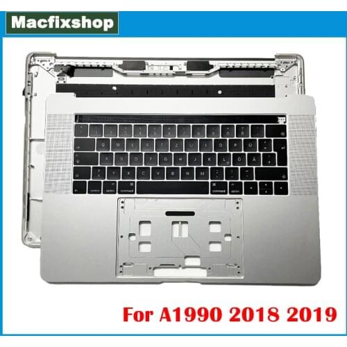 Silver US UK SP RU EU Azerty Spanish German Danish Russian For MacBook Pro 15" A1990 Topcase Cover Keyboard Touchbar 2018 2019